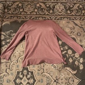 Dark pink-long sleeved top